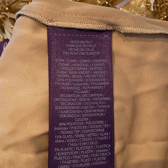 Ralph Lauren Gold Embellished Halter Blouse - Picture 6 of 6